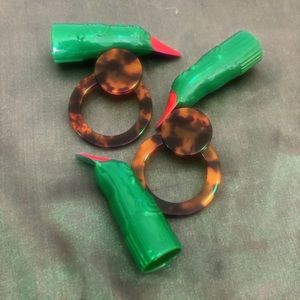 Tortoise shell studs